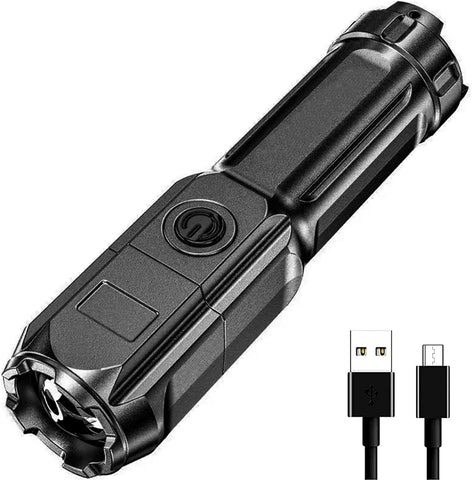 Auronna LED Torch Rechargeable - Super Bright Adjustable Focus Flashlight